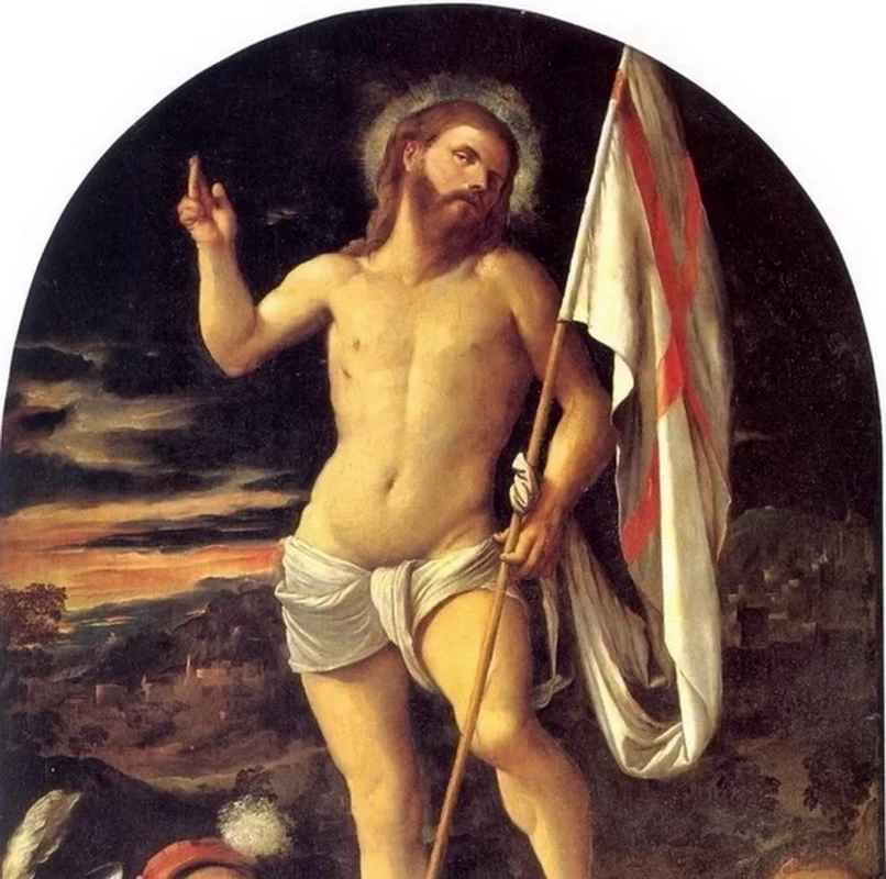 Il Romanino-458-Resurrezione, c. 1526, Capriolo, Chiesa di San Giorgio - dettaglio 1